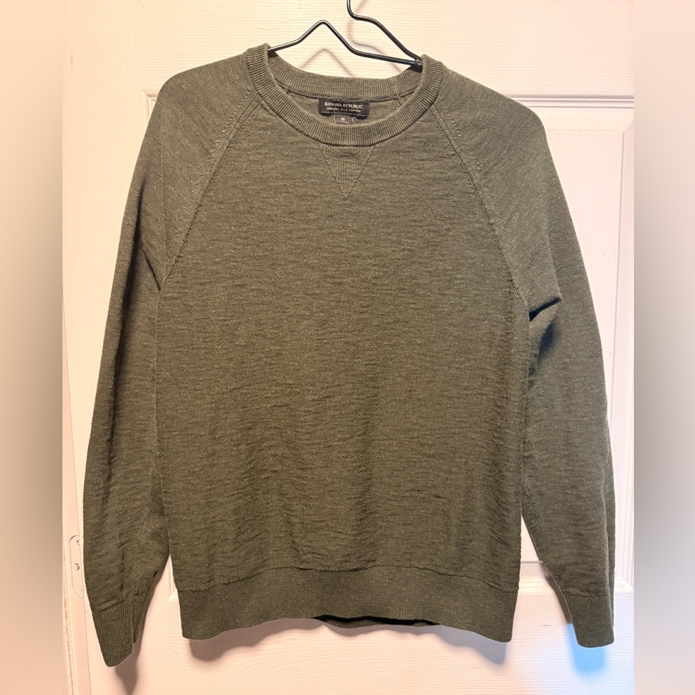 Banana Republic Olive Crewneck Sweater